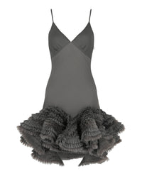 Givenchy Womens Ruffled Silk Mini Dress
