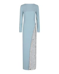 Givenchy Womens Metallic Sequin Gown
