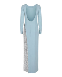 Givenchy Womens Metallic Sequin Gown