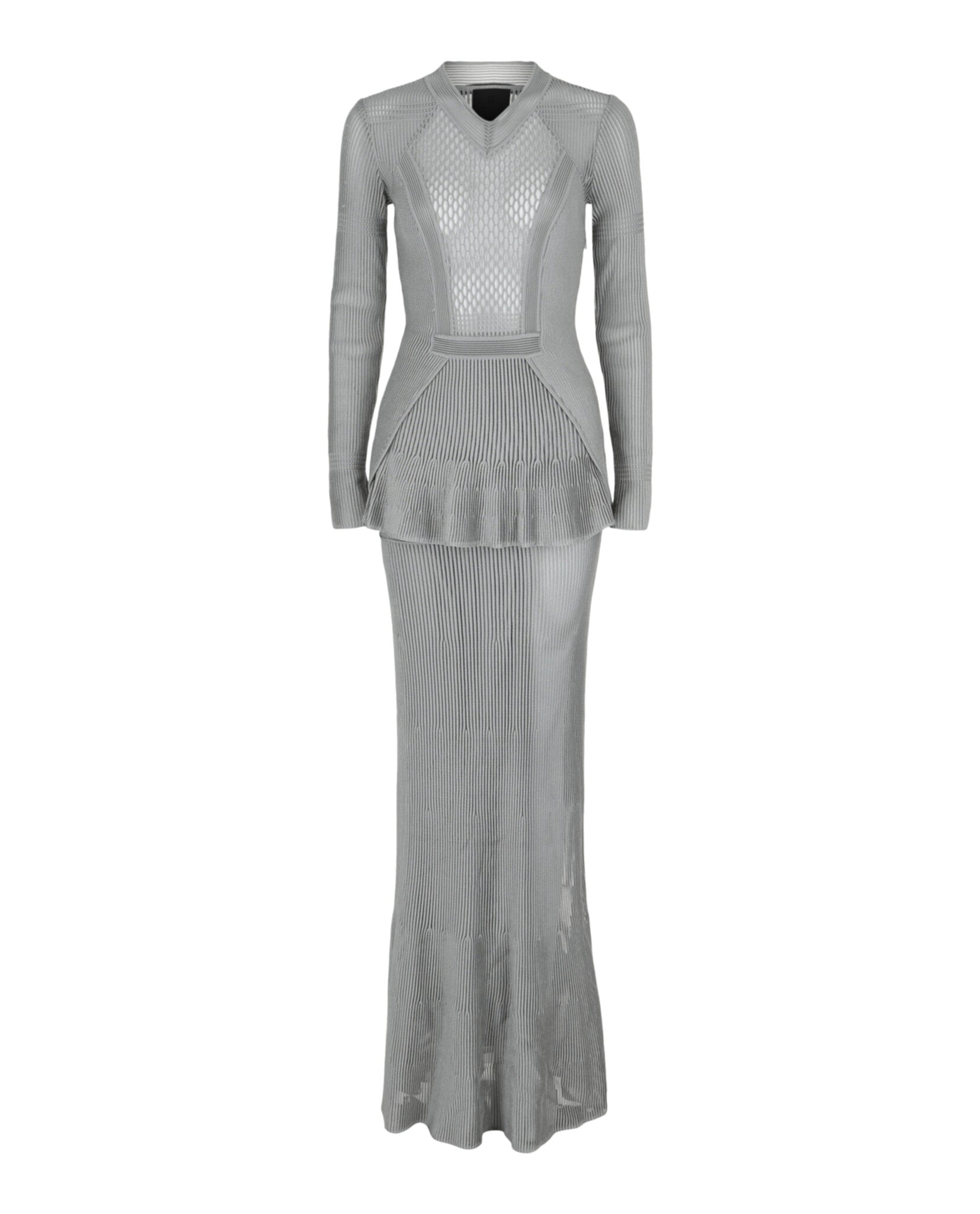 Givenchy - Dress In Viscose With Flounces - Grey