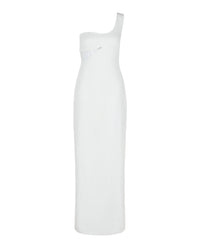 Givenchy Womens One-Shoulder Cutout Gown