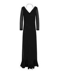 Givenchy Womens Off-The-Shoulder Dress With 4G Claw Chain
