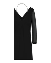 Givenchy Womens Off-The-Shoulder Dress With 4G Claw Chain