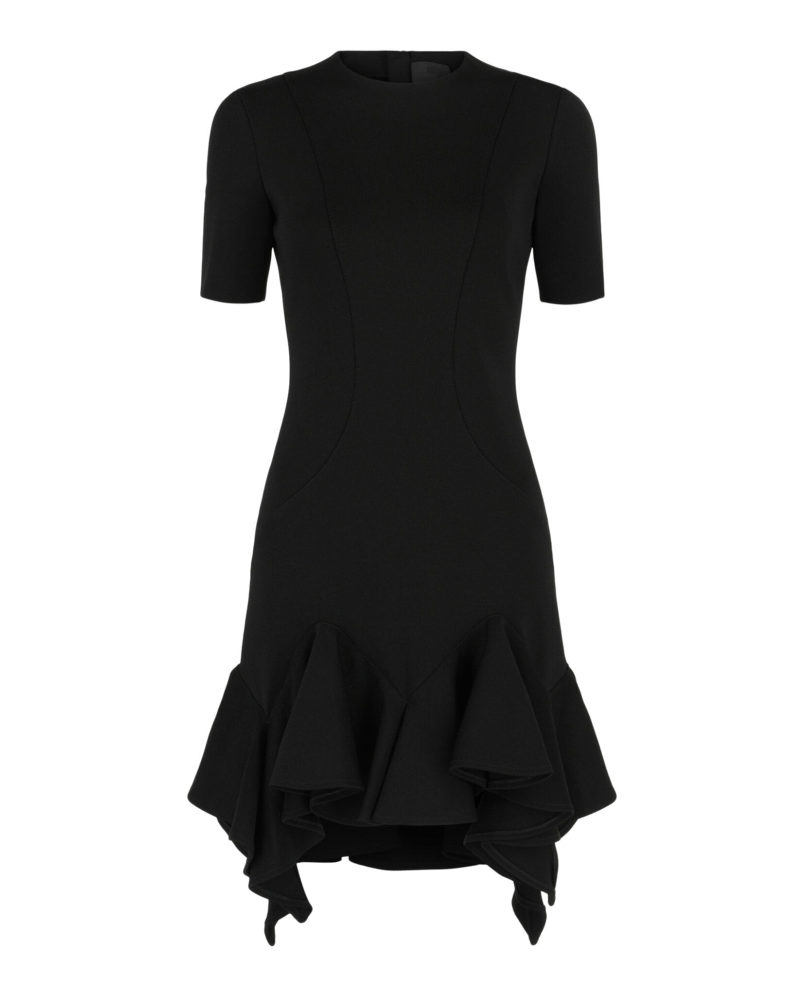 Givenchy Womens Ruffled-Trim Panelled Dress
