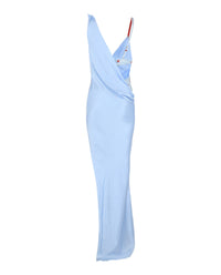 Givenchy Womens Draped Mesh 4G Gown
