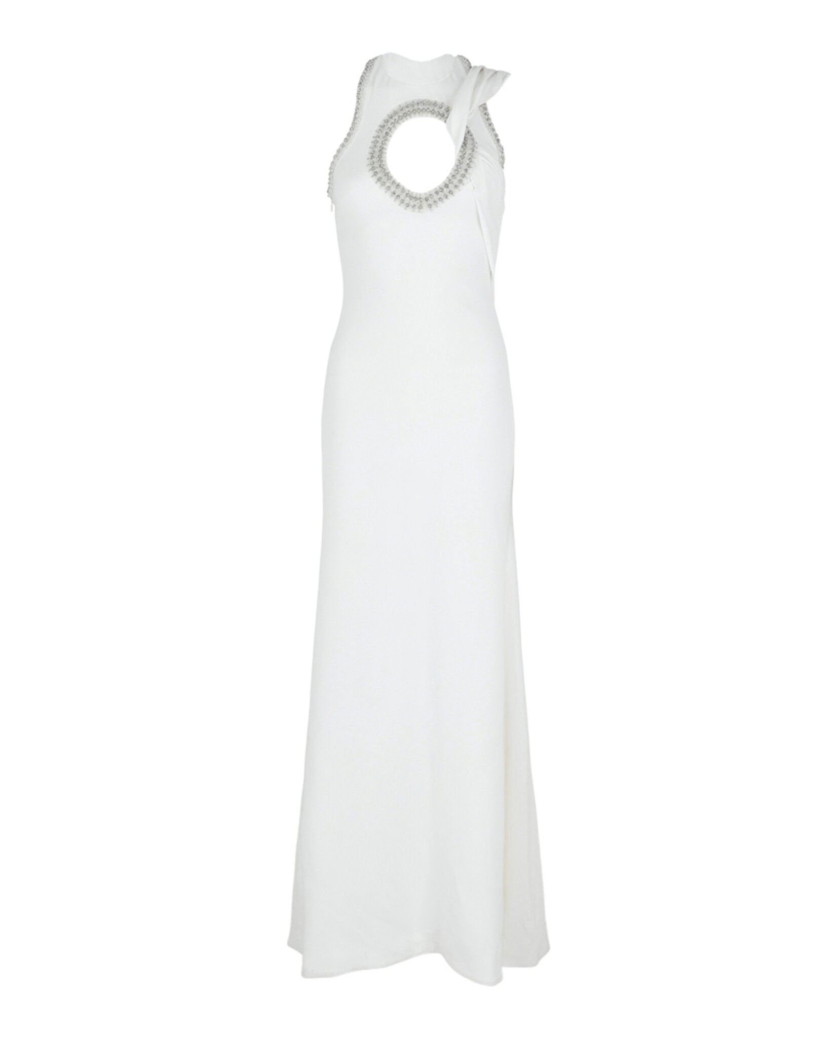 Givenchy Cutout Crystal-Embellished Gown 38 / White Silver