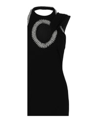 Givenchy Womens Crystal-Embellished Detail Cutout Dress