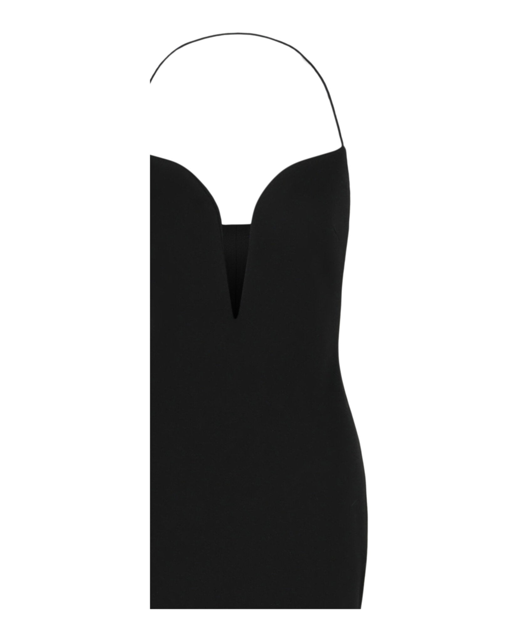 Givenchy Womens Plunging Halter Midi Dress