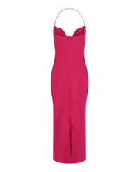 Givenchy Womens Plunging Halter Midi Dress