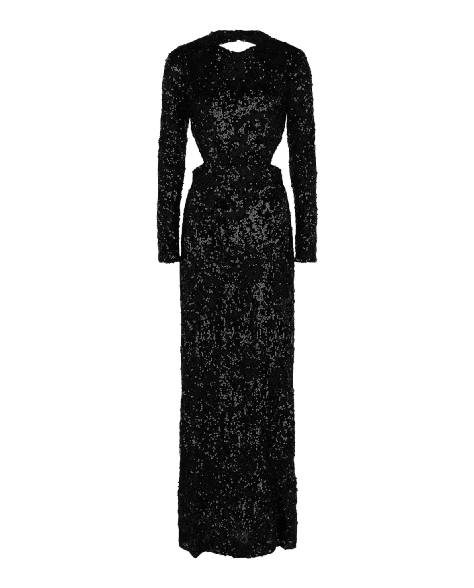 Givenchy Womens Embroidered Sequin Gown With Cutout Detail