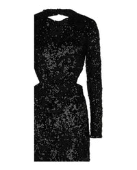 Givenchy Womens Embroidered Sequin Gown With Cutout Detail