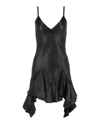 Givenchy Womens Leather Lace-Trim Mini Dress