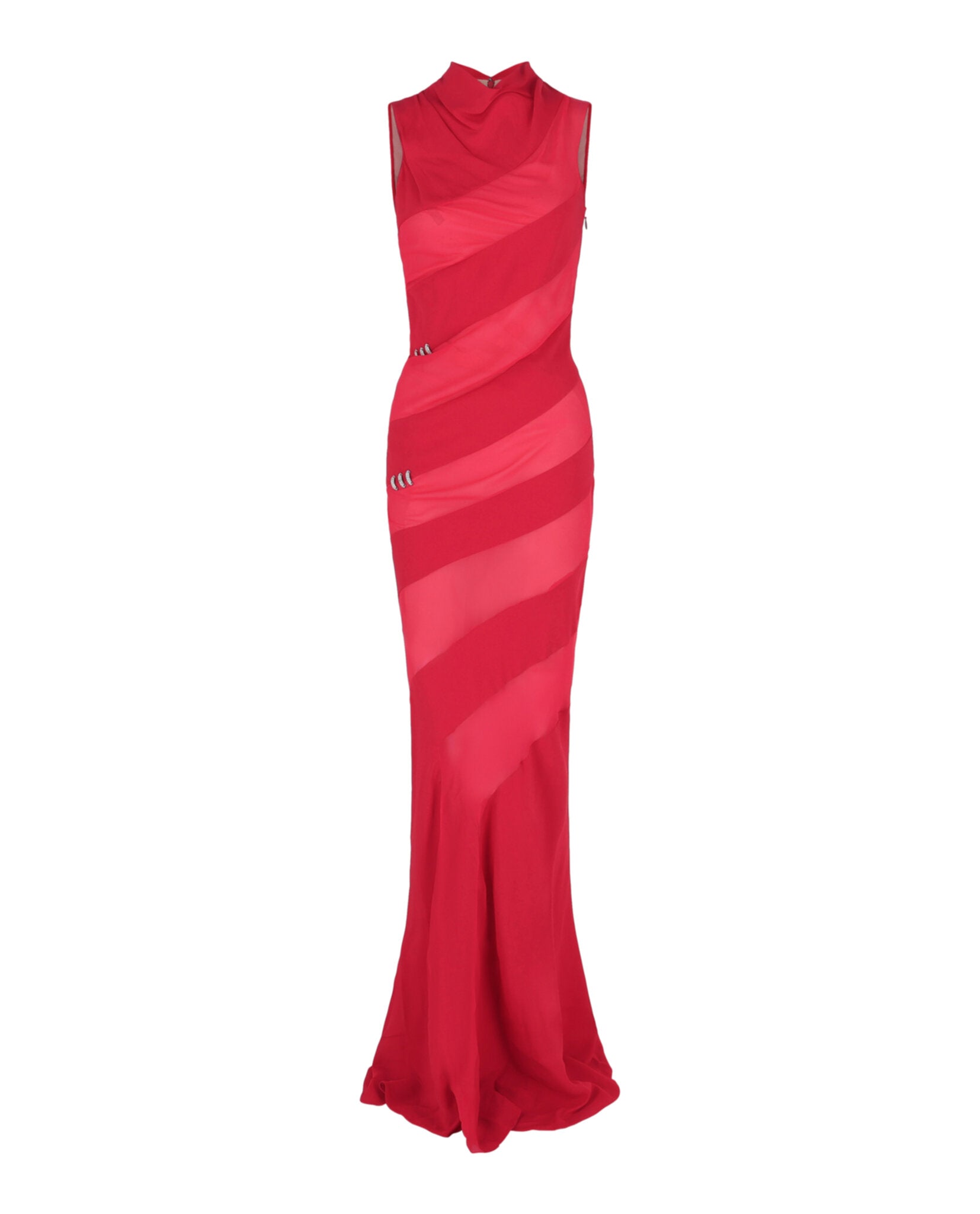 Givenchy Womens Mesh Panel Crystal Gown