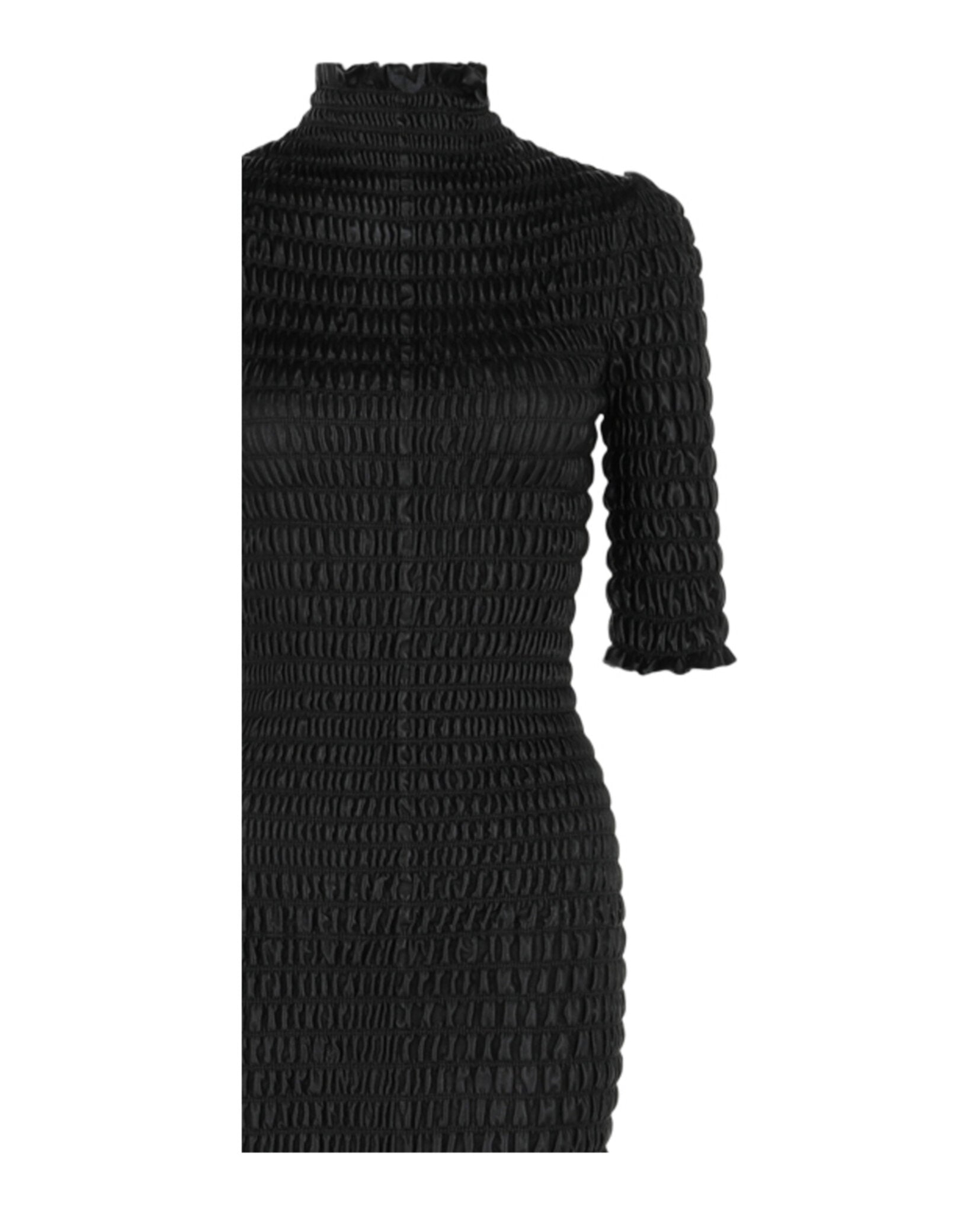Givenchy - Women - Smocked Dress In Leather - Black - Lamb Leather Givenchy - Women - Smocked Dress In Leather - Black - Lamb Leather