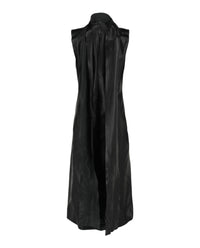 Givenchy Womens Lavalliere Leather Midi Dress