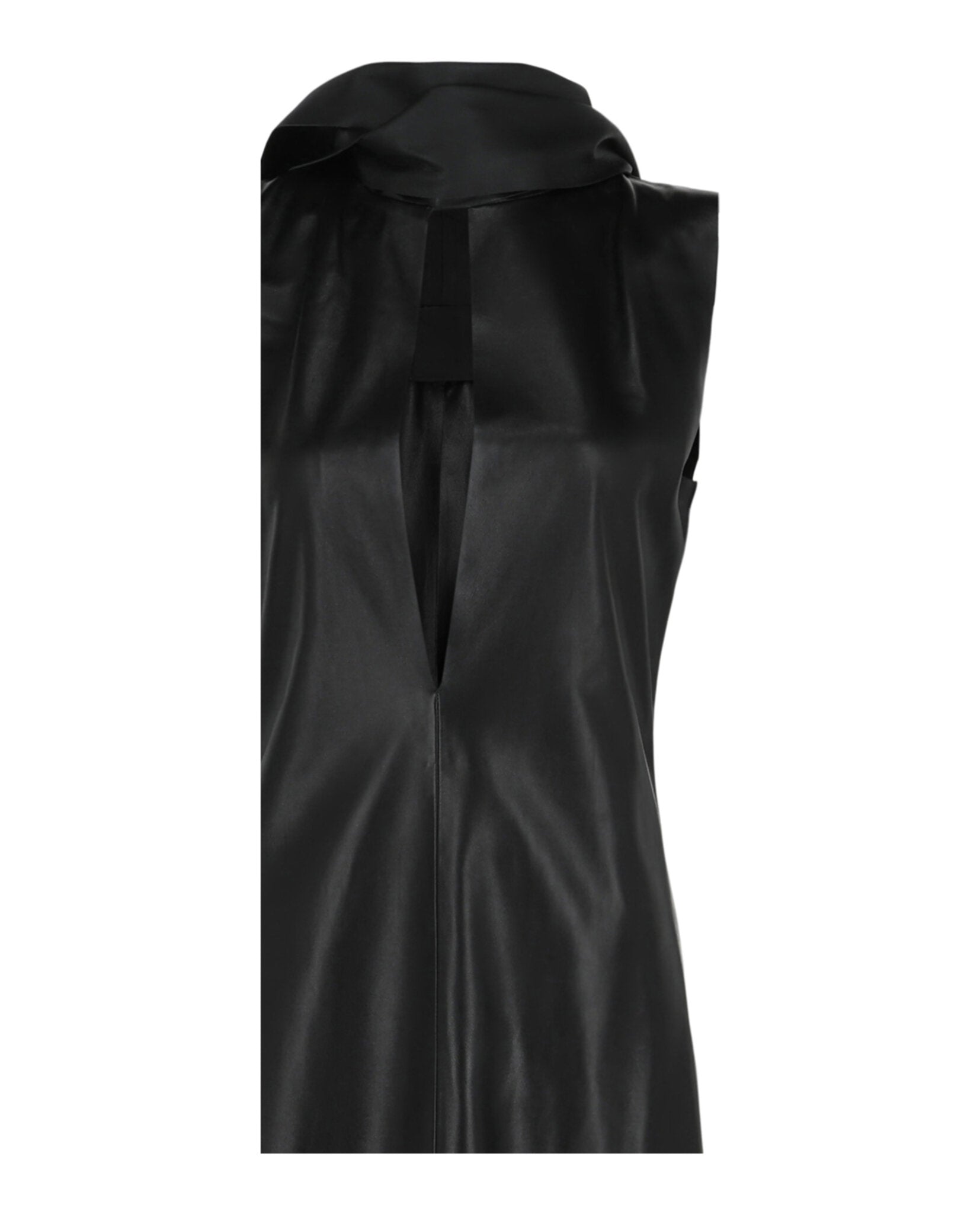 Givenchy Womens Lavalliere Leather Midi Dress – Bluefly