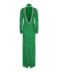 Givenchy Womens Embellished Open-Back Jacquard Gown