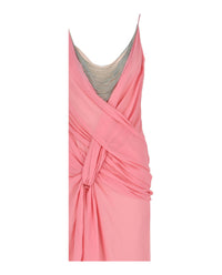 Givenchy Womens Draped Chain Dress With Chains