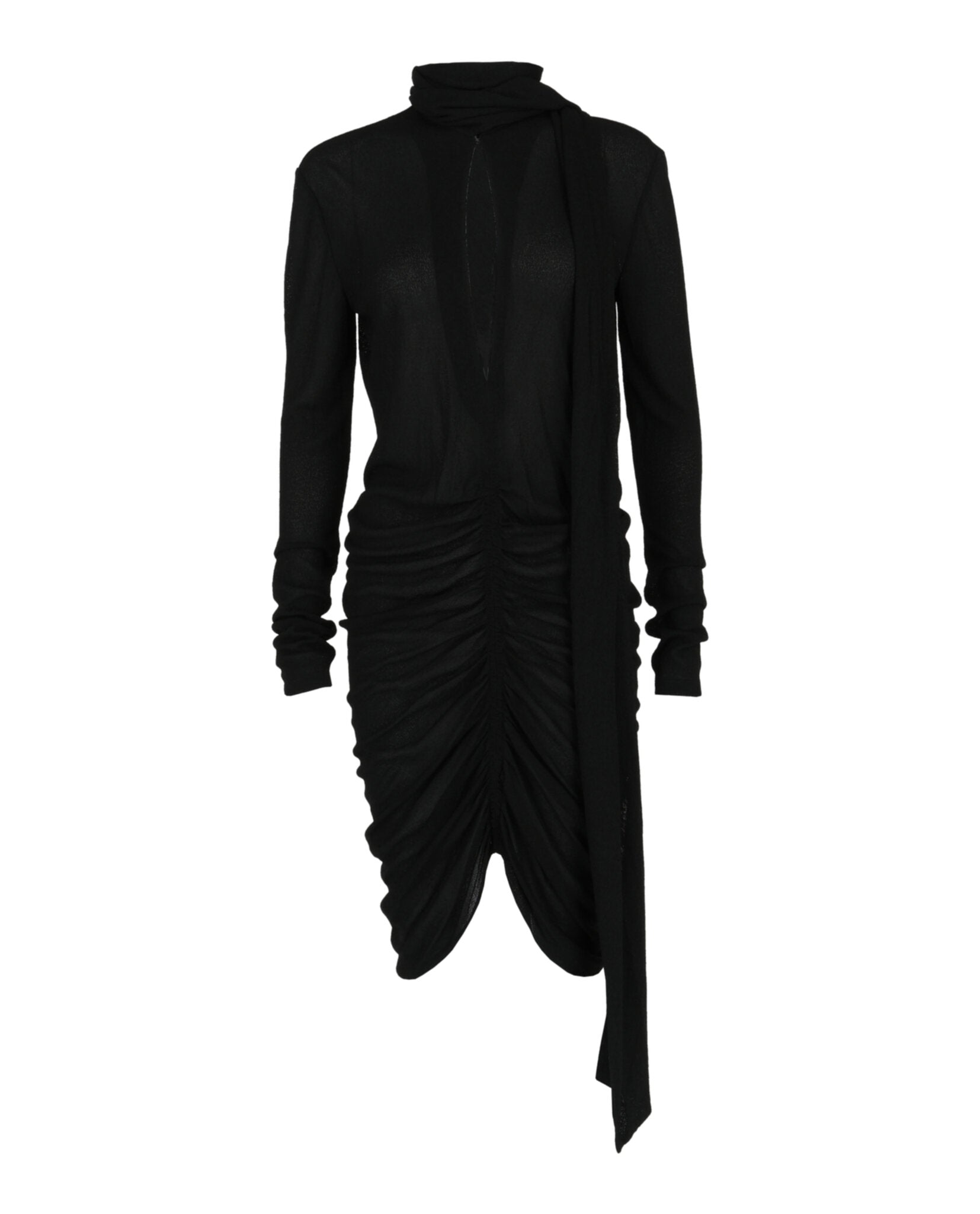 Givenchy Womens Ruched Scarf Stretch-Crepe Dress