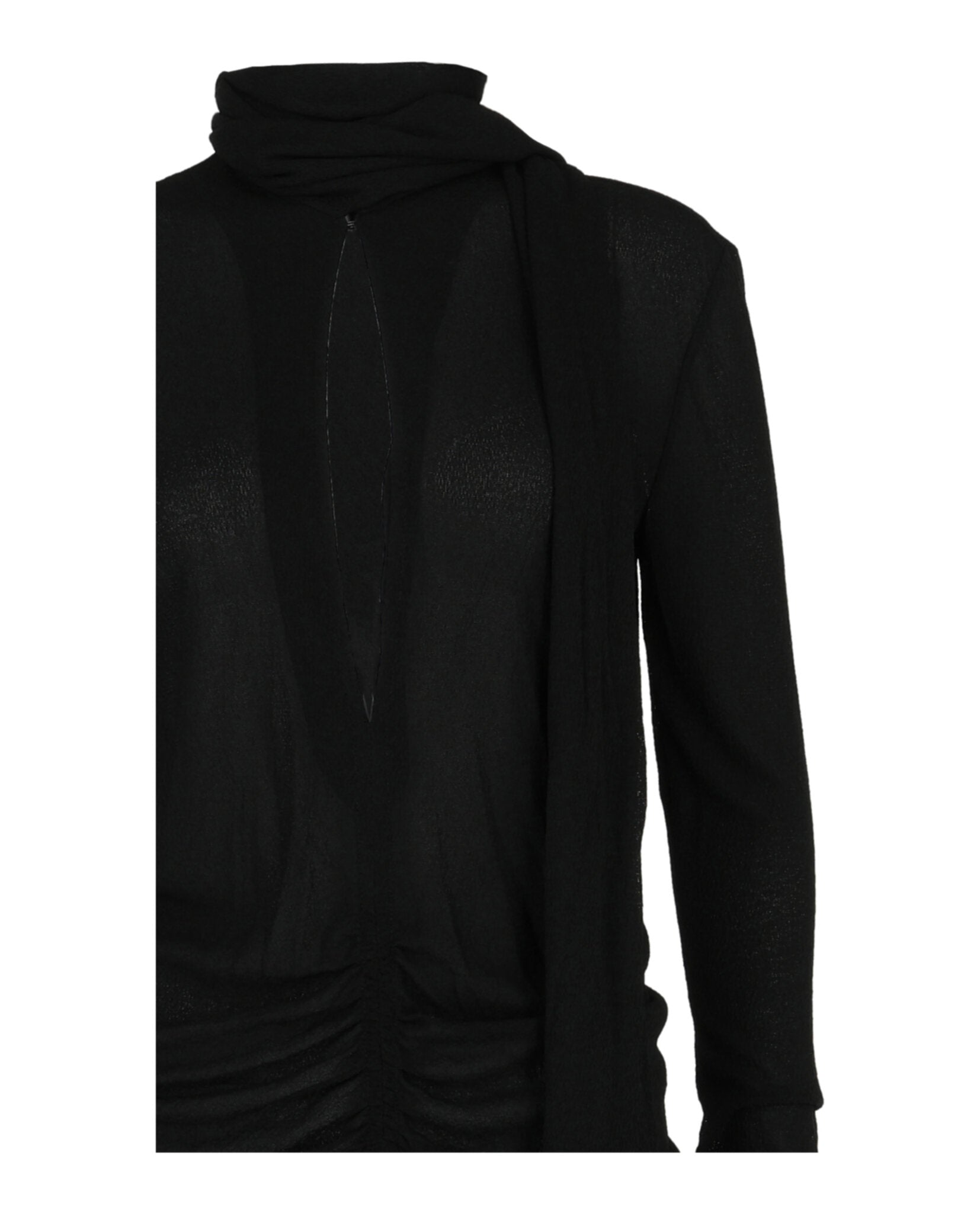 Givenchy Womens Ruched Scarf Stretch-Crepe Dress