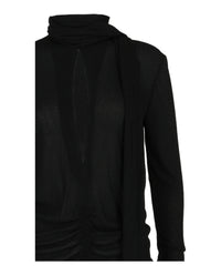 Givenchy Womens Ruched Scarf Stretch-Crepe Dress