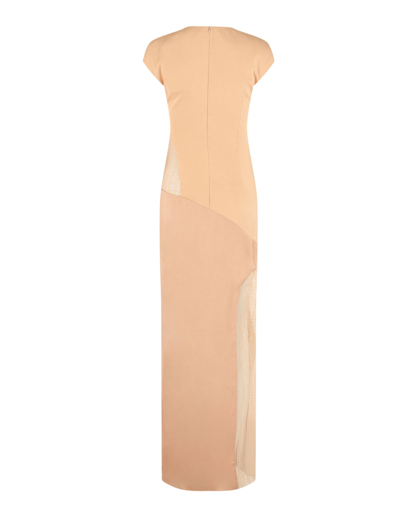 Givenchy - Evening Satin Dress And 4G Lace - Brown - Viscose - Women