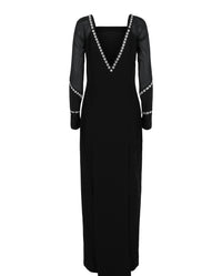 Givenchy Womens Crystal Embellished Crepe Gown