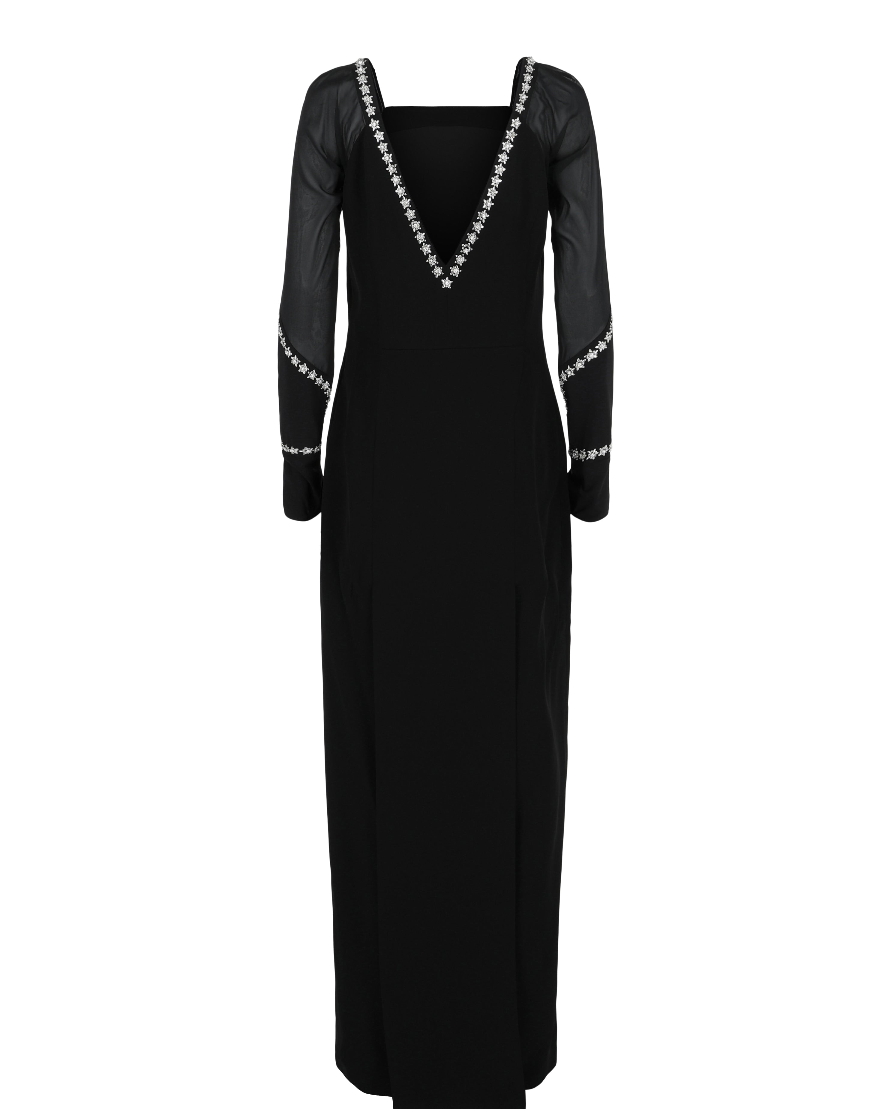 Givenchy Womens Crystal Embellished Crepe Gown