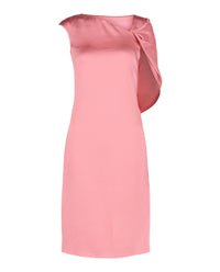 Givenchy Womens Asymmetric Draped Midi Dress