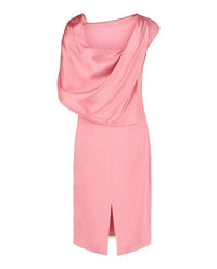 Givenchy Womens Asymmetric Draped Midi Dress