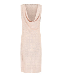 Givenchy Womens 4G Monogram Draped Midi Dress
