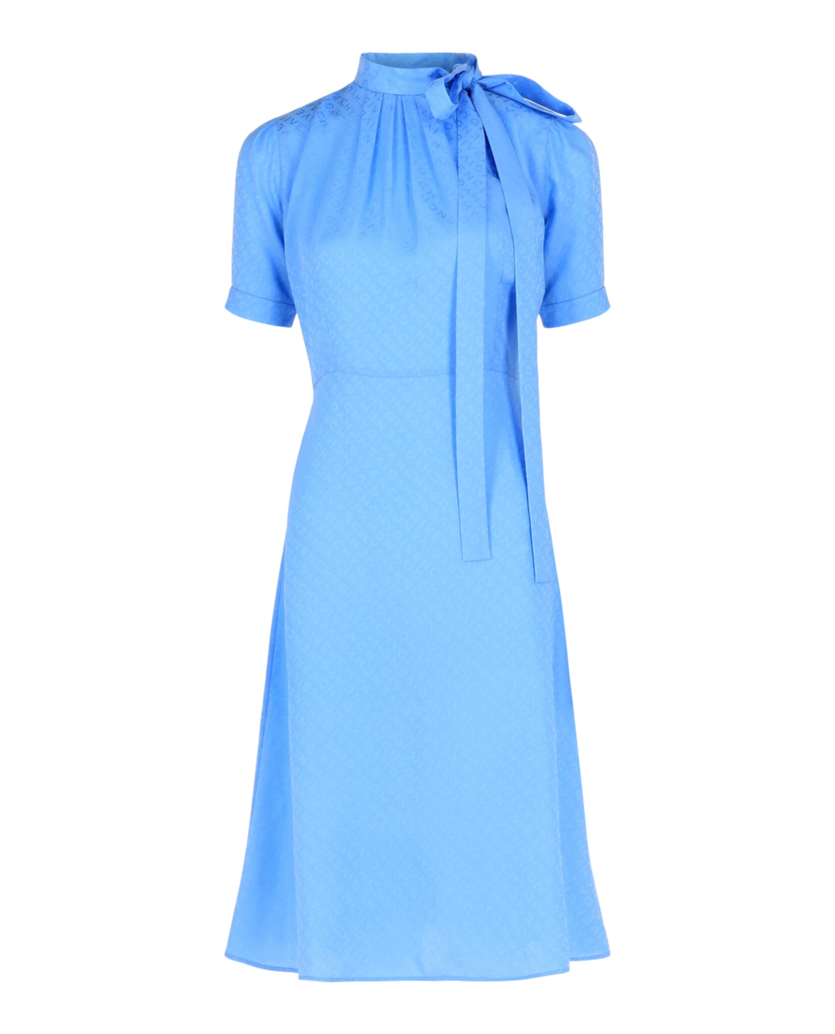 Givenchy Womens Monogram-Jacquard Silk Midi Dress