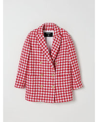 Balmain Tweed Blazer DoubleBreasted Red Kids White Coats