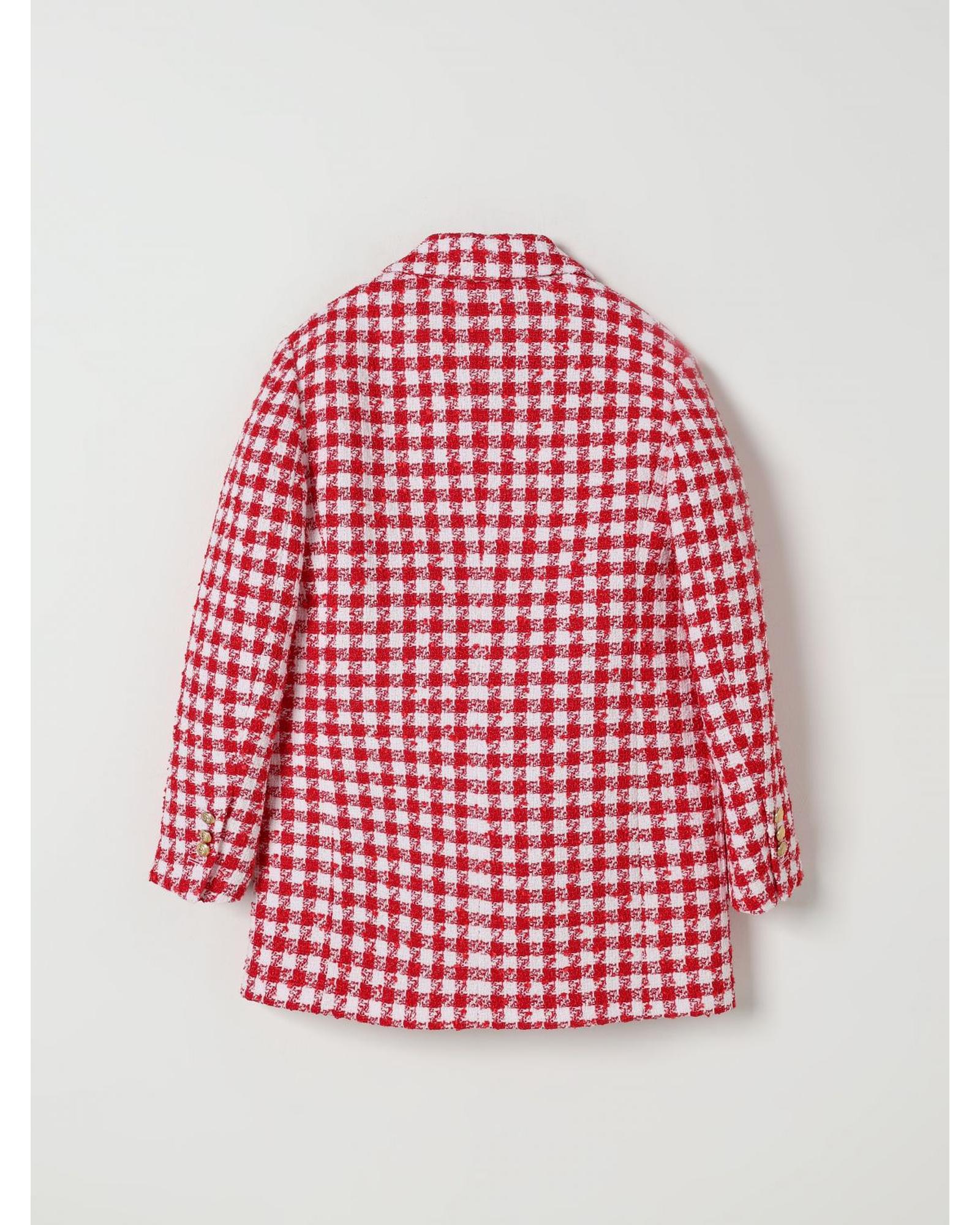 Balmain Tweed Blazer DoubleBreasted Red Kids White Coats