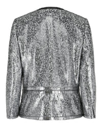 Givenchy Womens Animal Print Single-Breasted Jacket