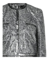 Givenchy Womens Animal Print Single-Breasted Jacket
