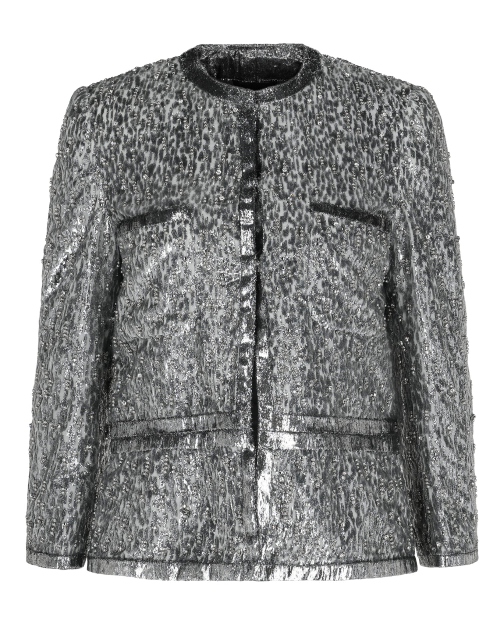 Givenchy Womens Animal Print Single-Breasted Jacket