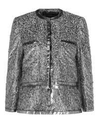 Givenchy Womens Animal Print Single-Breasted Jacket