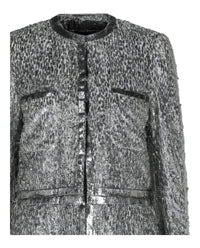 Givenchy Womens Animal Print Single-Breasted Jacket
