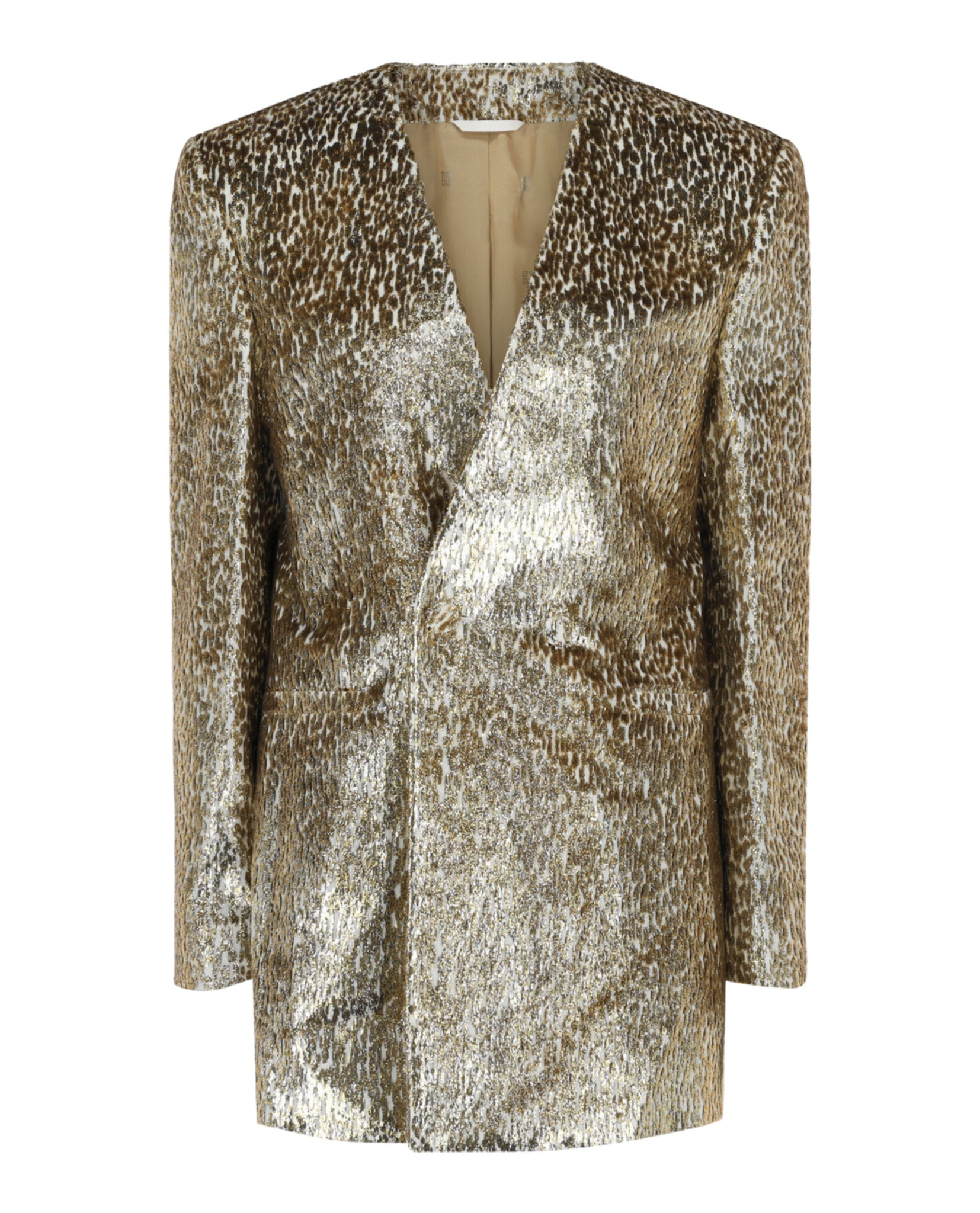 Givenchy Womens Animal Print Single-Breasted Blazer