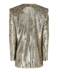 Givenchy Womens Animal Print Single-Breasted Blazer