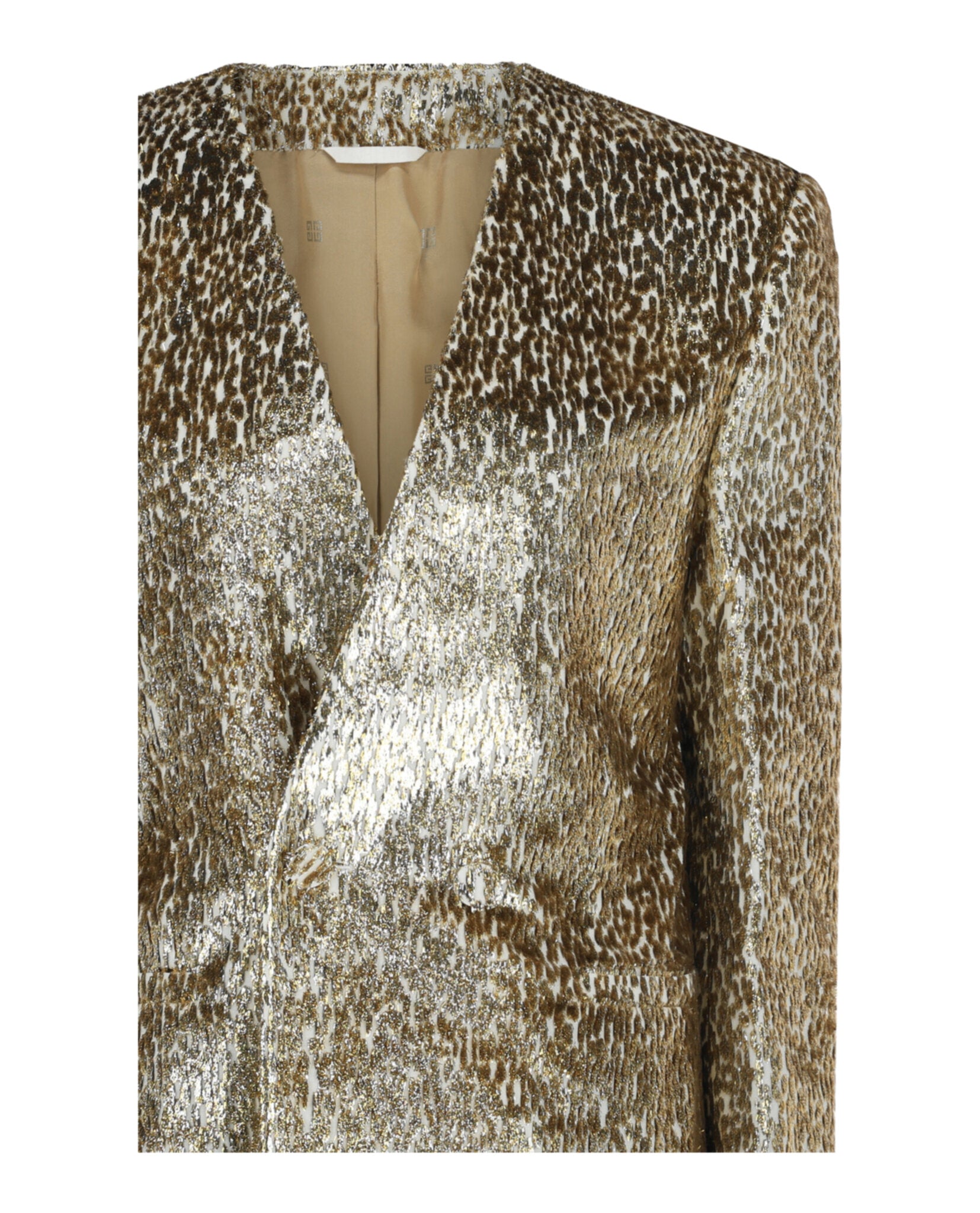 Givenchy Womens Animal Print Single-Breasted Blazer