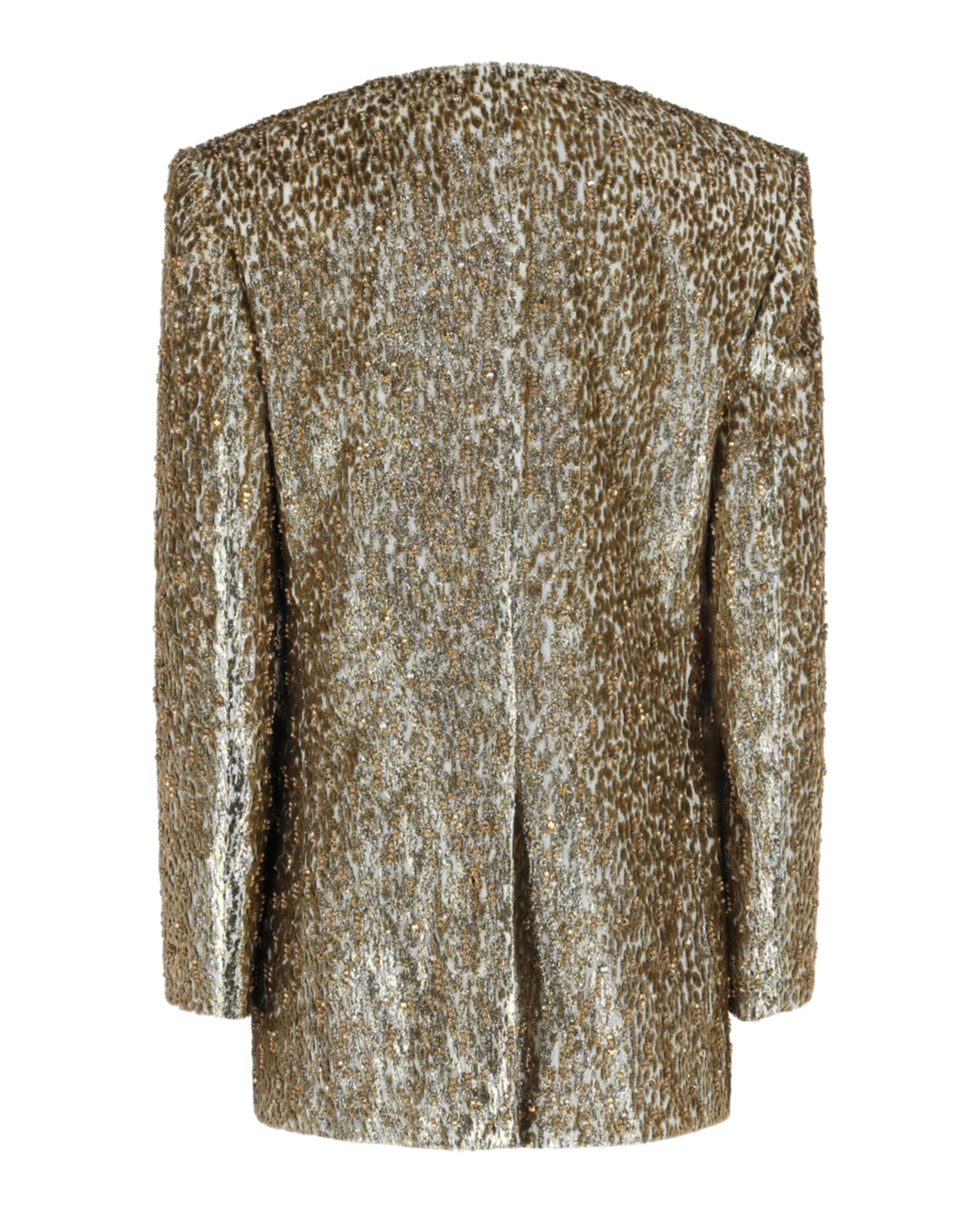 Givenchy Womens Beaded Animal Print Single-Breasted Blazer