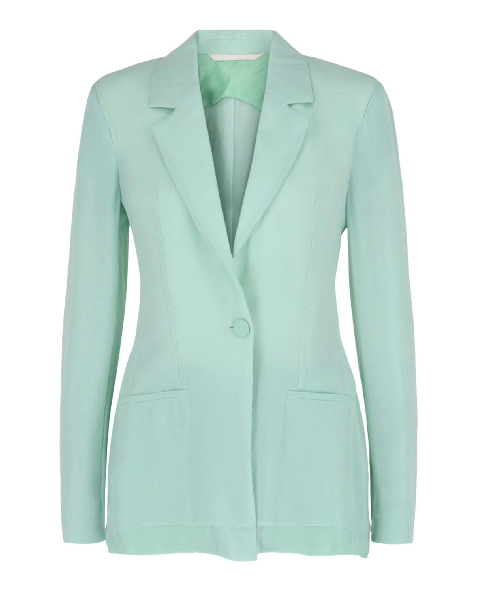 Givenchy Womens Single-Breasted Sheer Silk Blazer