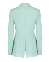 Givenchy Womens Single-Breasted Sheer Silk Blazer