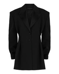 Givenchy Womens Pleated Single-Breasted Blazer