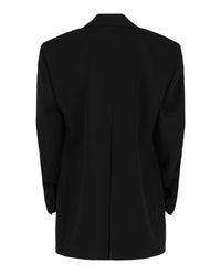 Givenchy Womens Pleated Single-Breasted Blazer
