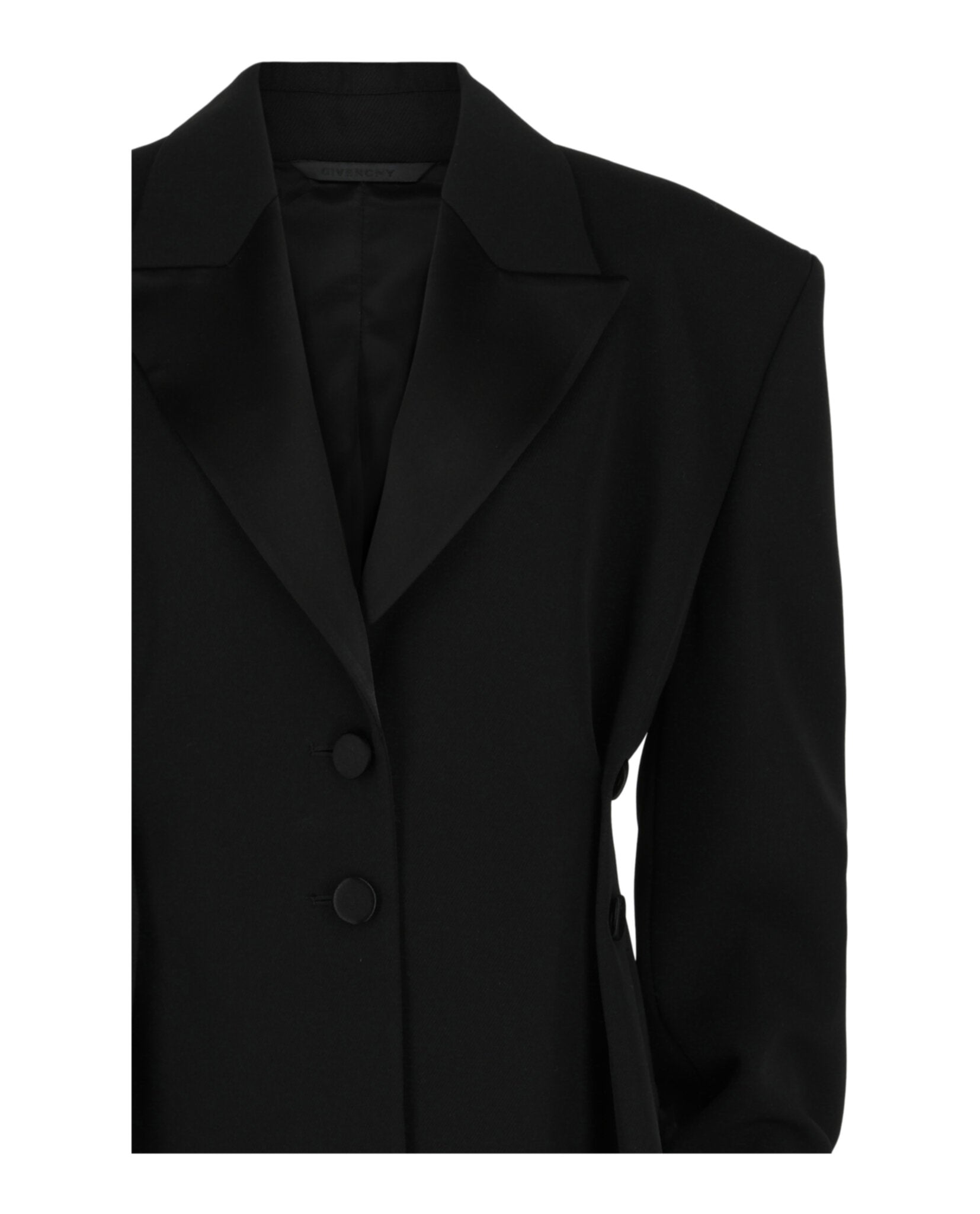 Givenchy Womens Pleated Single-Breasted Blazer