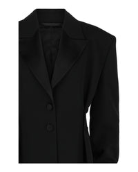 Givenchy Womens Pleated Single-Breasted Blazer