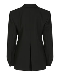 Givenchy Givenchy Womens Structured Tricotine Wool Jacket with Satin Collar